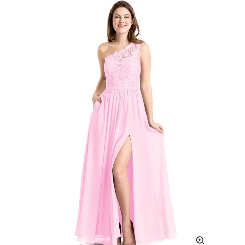 Azazie “Demi” Bridesmaids Dress in candy pink